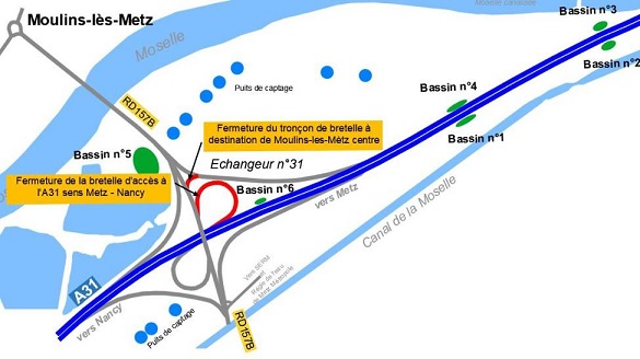 Schéma de fermeture – travaux du bassin n°6 en grand format (nouvelle fenêtre)