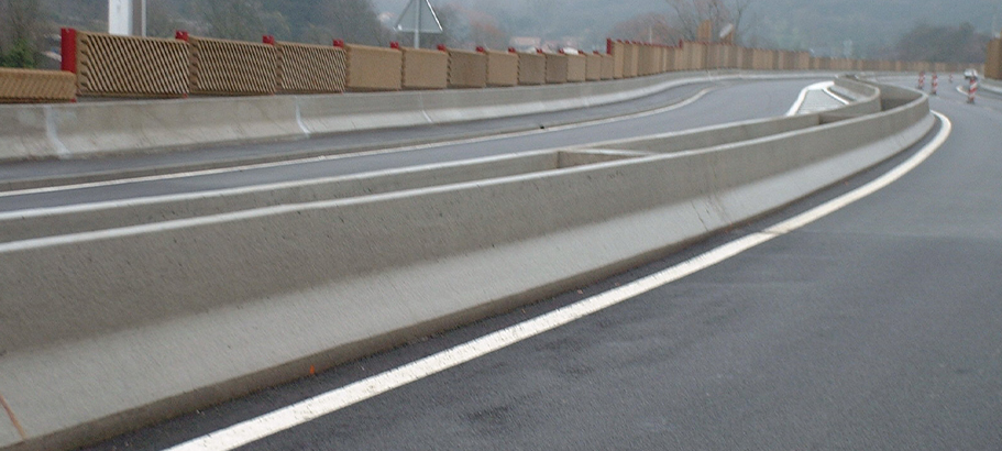 Exemple de terre-plein central après travaux