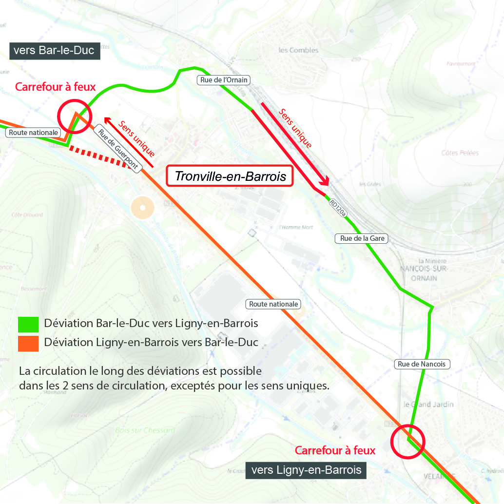 Plan des d&eacute;viations